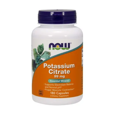 Productafbeelding van VoedingssupplementenNOW Foods Potassium Citrate kaliumcitraat 99 mg (180 capsules) 3934