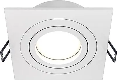 Image de Luminaire encastré, blanc rond, 1x douille GU10, diamètre 9,2cm