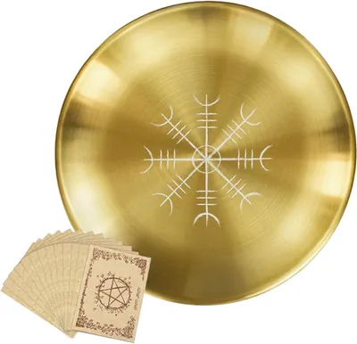 Produktbild von Runder Kerzenhalter aus Edelstahl (14 cm Durchmesser) für Stumpenkerzen, Yoga und Dekoration