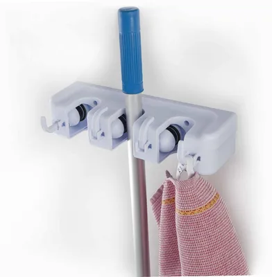 Produktbild von MSV Gerätehalter Wandhalterung, Ordnungsleiste Wandhalter mit 4 Haken und 3