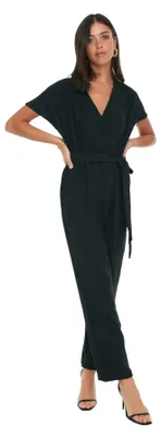 Produktbild von TRENDYOL Damen Bælte brystkrave Overall, Schwarz, 38 EU