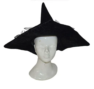 Immagine prodotto di Cappello da strega in velluto nero - Donna