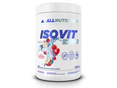 Produktbild von ALLNUTRITION ISOVIT ZERO 660g Apfel - Himbeere Isotonisch Flüssigkeitszufuhr Hydration