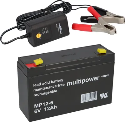 Image de Batterie au plomb et chargeur - compatible 3-FM-10 20HR 3 FM 10 3FM10 6V 12Ah 13Ah