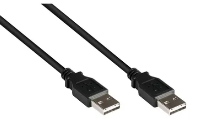 Produktbild von Anschlusskabel USB 2.0 High-Speed EASY A Stecker an A Stecker, schwarz, 1m, Good Connections® (2212-EU010)