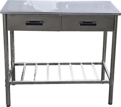 Produktbild von Arbeitstisch aus Edelstahl, Outdoorküche, Beistelltisch, Filitiertisch, Zerlegetisch