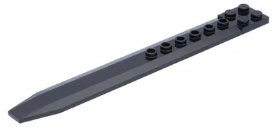 Produktbild von LEGO Schwarz Platte modifiziert 2 x 16 (62743) – neu