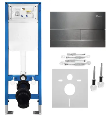 Immagine prodotto di Rea Set Telaio Da Incasso Per Wc Slim 024n Con Pulsante T Titan
