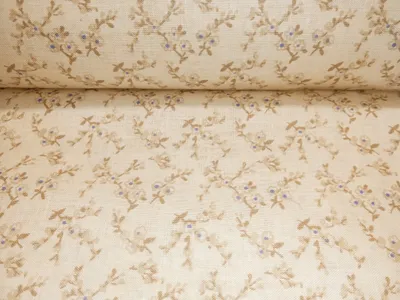 Obrázek produktu pro Plátno bavlněné - drobná kvítka na smetanové, metráž, látky / 50cm