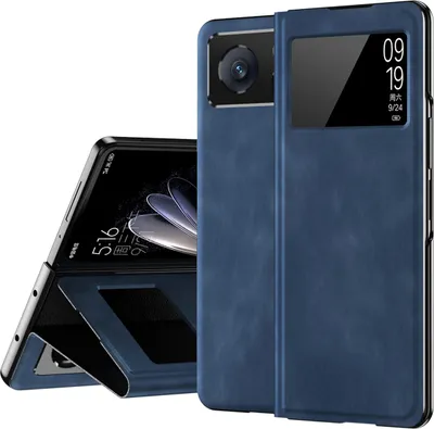 Produktbild von Xiaomi Mix Fold 2 Hülle, Schlank Flip Leder View-Fenster Schutzhülle mit Standfunktion für Xiaomi Mix Fold 2 Blau