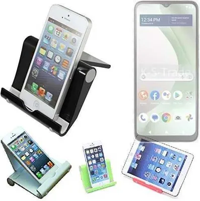 Produktbild von K-S-Trade Handy-Ständer kompatibel mit BLU View 5 faltbarer Tischständer Smartphone Tablet Halterung Reise