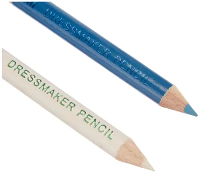 Image de Craie de tailleur au crayon avec pinceau, blanc et bleu