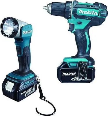 Image de MAKITA DDF482RFJ1 perceuse sans fil avec lampe de poche 18V/3*3Ah Li-ion, systainer