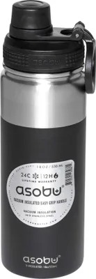Image de Asobu Alpine Flask Bottle noir, 0.53 L