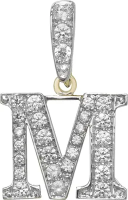 Produktbild von Atemberaubender 9 Karat (375) Gold Buchstaben / Initiale Damen - Anhänger mit Zirkonia; TRS35337LTM