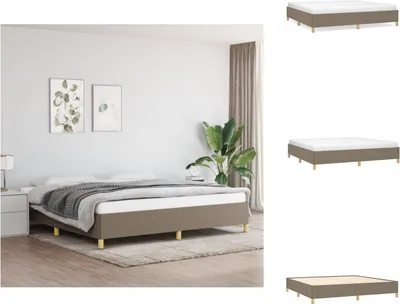 Produktbild von vidaXL Bettgestell Taupe 200x200 cm Stoff -  Betten & Bettgestelle