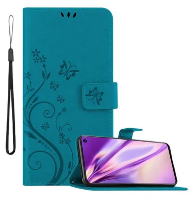 Immagine prodotto di Cadorabo cover per Samsung Galaxy S10e cover protettiva in blu cover protettiva cover per telefono cellulare cover fiori custodia fiore