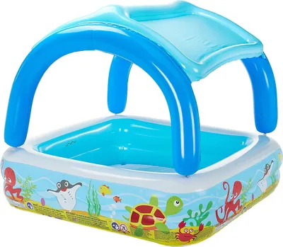 Produktbild von Aufblasbarer Pool mit abnehmbarer Überdachung - 147 x 147 x 122cm
