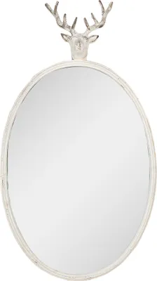 Obrázek produktu pro Zrcadlo Clayre & Eef 50x10x89 cm Bílý kovový jelen