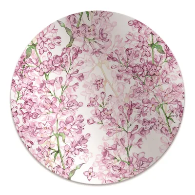 Produktbild von Rundmatte - Stuhlunterlage Bürostuhlunterlage - Rund Ø 100 cm - Bodenmatte - Fußmatte - Lila Blumen