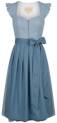 Produktbild von Dirndl Isalyn Flügelarm 70cm Länge hellblau 38