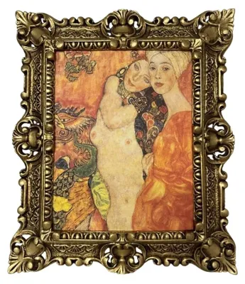 Immagine prodotto di Decorazione murale in stile barocco, dipinto, con cornice dorata, 45x38 cm