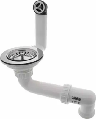 Produktbild von Blanco Ablaufgarnitur 1 x 3,5" Sieb ohne Ablauffernbedienung Überlauf rund