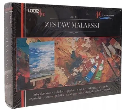 Produktbild von St. Majewski Malset 40-teilig mit 24 Acrylfarben und Pinseln