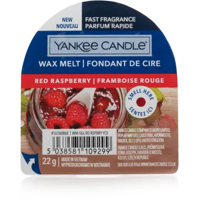 Zdjęcie produktu dla Yankee Candle Wax Melt Wosk zapachowy Red Raspberry, 22g