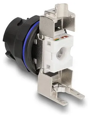 Imagen del producto de Conector RJ45 Cat.6A para montaje empotrado, con terminales LSA, color
