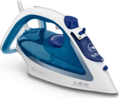 Image de Calor FV5751C0, fer à repasser sec et vapeur, semelle Durilium Airglide, 2 m, 45 g/min, bleu, blanc, 0,27 l