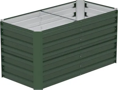 Produktbild von Famanu Pflanzenbehälter Metall - Hochbeet für Gemüse und Blumen - 120x60x58cm - Grün