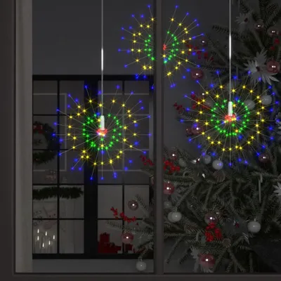 Image de Living Store - Guirlande lumineuse "Feuerwerkslichter", 4 pièces, décorations de Noël, multicolore, 20 cm, 560 LED