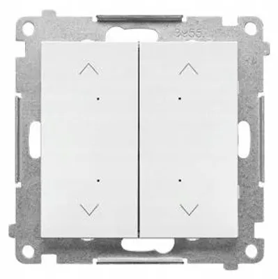 Obrázek produktu pro Simon 55, elektronický dvojkanálový spínač pro rolety, montáž do omítky, bílý