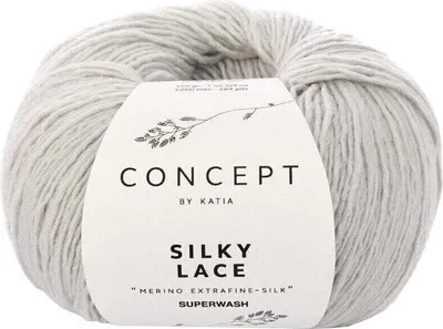 Zdjęcie produktu dla Katia Silky Lace 173 Pearl Light Grey Przędza dziewiarska