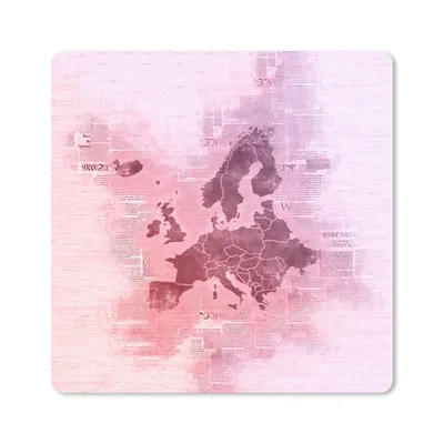 Produktbild von MuchoWow® Mauspad Mousepad Karten - Europa - Aquarell - Zeitung 30x30 cm - Mousepads - Maus Mat - Pad - Mausunterlage - Gaming