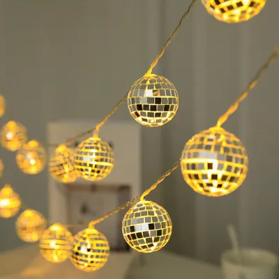 Zdjęcie produktu dla 10ft 20LED Globe String Lights Dekoracyjne wiszące światła Baelle Fairy String Lights Oświetlenie Pucharu Świata zasilane bateryjnie do wnętrz na zewnątrz Ogród Patio