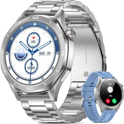 Produktbild von TIFOZEN Herren Smartwatch 1.52 Zoll robuste Fitness Uhr mit 500 mAh Akku 120 Sportmodi Telefonfunktion Herzfrequenz SpO2 Schlafmonitor wasserdicht