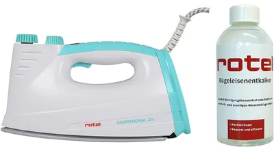 Produktbild von ROTEL Prof Extra Keramiksohle GRÜN + Rotel Bügeleisenentkalker 500 ml