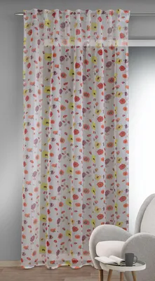 Produktbild von Fertigschal verdeckte Schlaufen "Oliver" - Größe (HxB) 245x135cm gelb