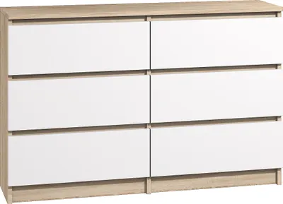 Obrázok produktu pre Komoda so 6 zásuvkami 140 cm príborník zásuvková skriňa Sonoma