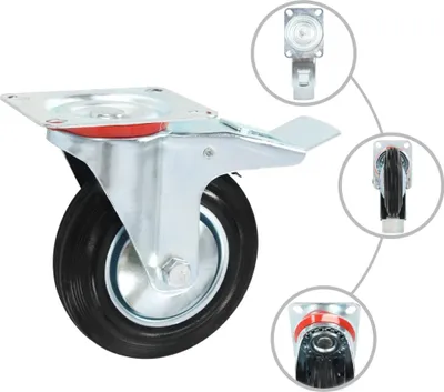 Image de vidaXL 16 pcs. Roulettes pivotantes 160 mm
