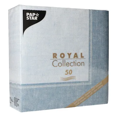 Produktbild von Servietten "ROYAL Collection" 1/4-Falz 40 cm x 40 cm arktikblau "Linum"
