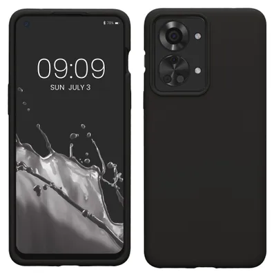 Obrázek produktu pro Pouzdro na mobil kwmobile pro OnePlus Nord 2T 5G – silikonové pouzdro – bezdrátové nabíjení – ochranné pouzdro v matné černé barvě