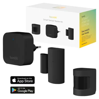 Produktbild von Hombli Smart Sensor Starter Set schwarz.
