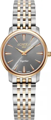 Image de Montre pour femme ROAMER 991857 49 55 50, or rose, modèle classique pour les couples
