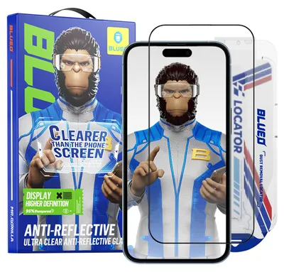 Zdjęcie produktu dla Blueo Antyrefleksyjne Szkło HD z aplikatorem Pro iPhone'a 17 Air - czarne