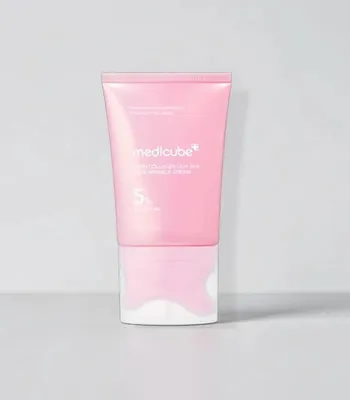 Produktbild von Medicube PDRN Collagen Gua Sha Halscreme gegen Falten, 90g – Straffende Anti-Aging-Creme für Hals und Dekolleté mit integriertem Gua Sha-Massagegerät, enthält 5% Volufiline