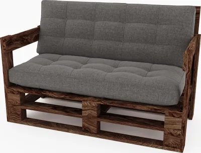 Produktbild von Lermowood Palettenmöbel Mpe Sofa 120 x 80 cm Eiche | Europaletten Indoor und Outdoor Lounge Gartenmöbel Holz Gartenmöbel Set Lounge Möbel Terrasse Balkon Loft Stil Paletten