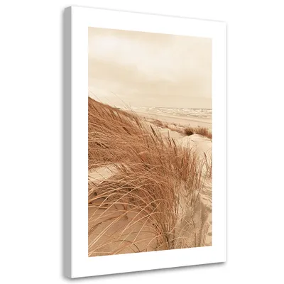 Image de Toile Golden Dunes 70x100 Feeby Beige image pour le mur prête à accrocher